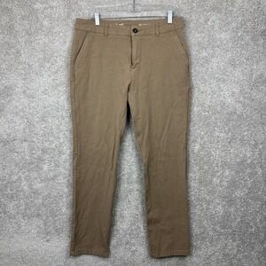 Mugsy Pants Mens Size 34x30 Beige Chino Stretch Flat Front Belmonts K6PNBG